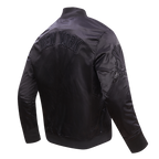 MLB NEW YORK YANKEES TRIPLE BLACK LOGO MEN'S SATIN JACKET (BLACK)