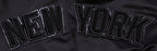 MLB NEW YORK YANKEES TRIPLE BLACK LOGO MEN'S SATIN JACKET (BLACK)
