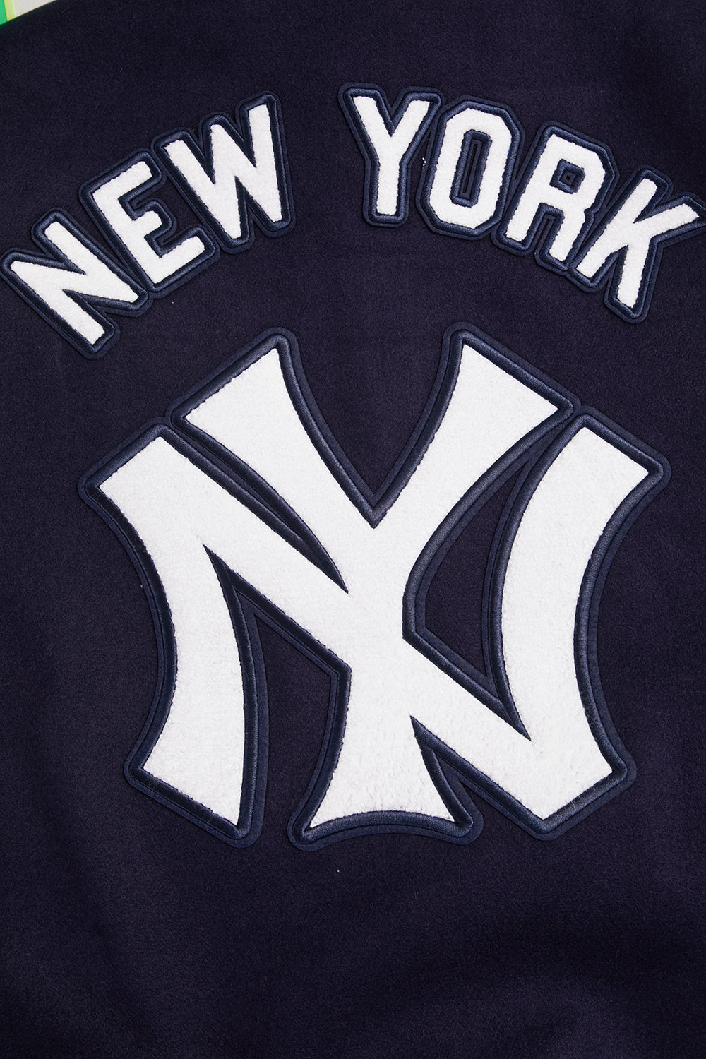 MLB NEW YORK YANKEES RETRO CLASSIC MEN'S RIB WOOL VARSITY JACKET (MIDNIGHT NAVY/WHITE)