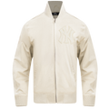 MLB NEW YORK YANKEES NEUTRAL MEN'S  TWILL JACKET (EGGSHELL)