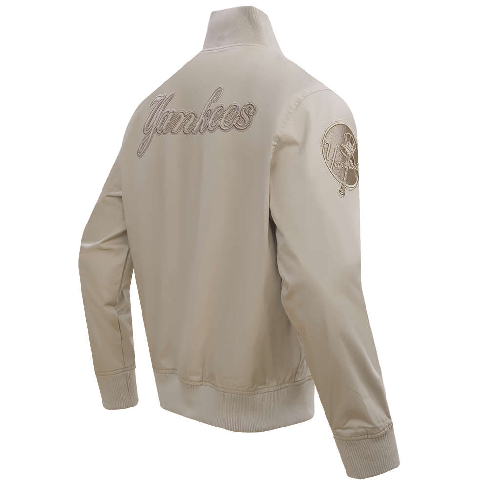 MLB NEW YORK YANKEES NEUTRAL MEN'S  TWILL JACKET (TAUPE)