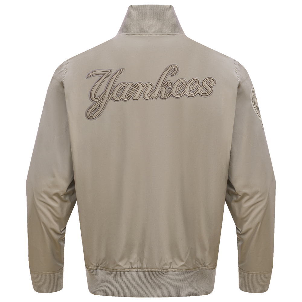 MLB NEW YORK YANKEES NEUTRAL MEN'S  TWILL JACKET (TAUPE)