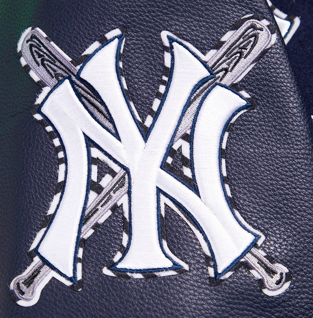 MLB NEW YORK YANKEES CLASSIC CHENILLE MEN'S PULLOVER HOODIE (UNIVERSITY BLUE)