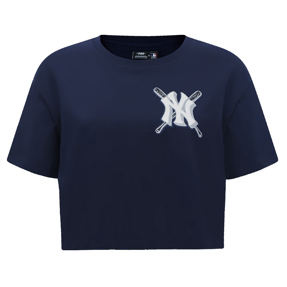 MLB NEW YORK YANKEES HAUT MASHUP À COUPE CARRÉE POUR FEMME (MARINE MINUIT)