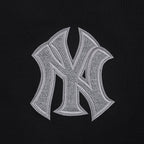 MLB NEW YORK YANKEES REVERSE FRENCH TERRY WOMEN'S SINGLE JERSEY BOXY TOP (BLACK)