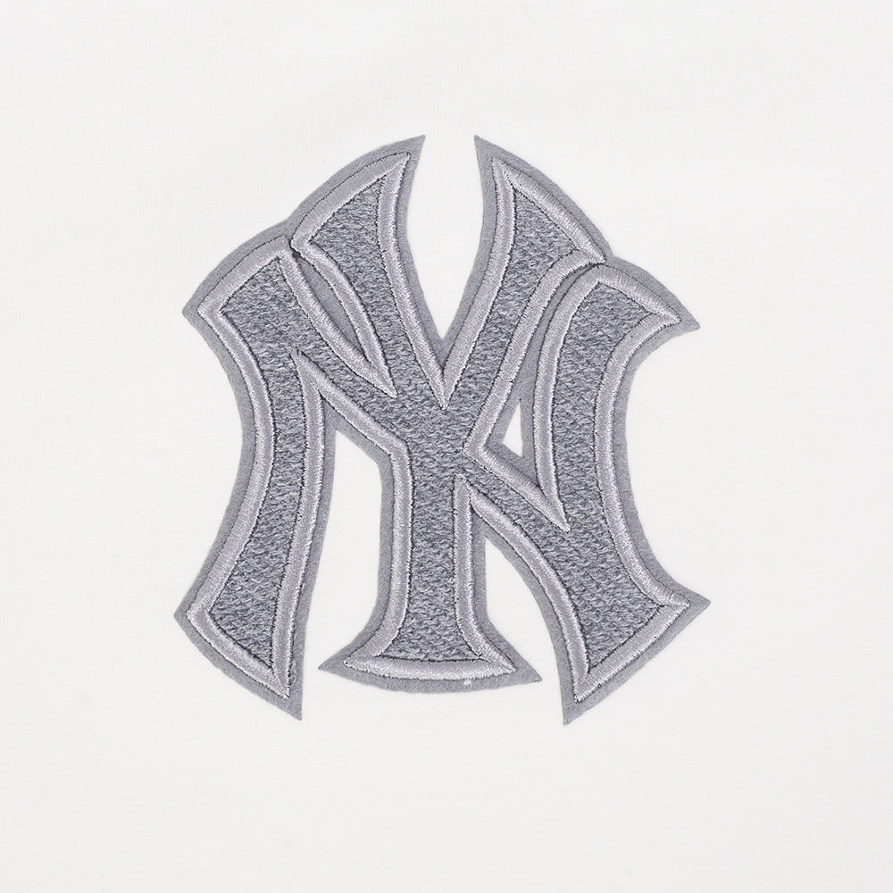MLB NEW YORK YANKEES REVERSE FRENCH TERRY HAUT EN JERSEY SIMPLE À COUPE CARRÉE POUR FEMME (COQUILLE D'ŒUF)