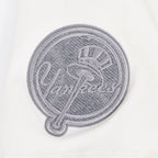MLB NEW YORK YANKEES REVERSE FRENCH TERRY HAUT EN JERSEY SIMPLE À COUPE CARRÉE POUR FEMME (COQUILLE D'ŒUF)