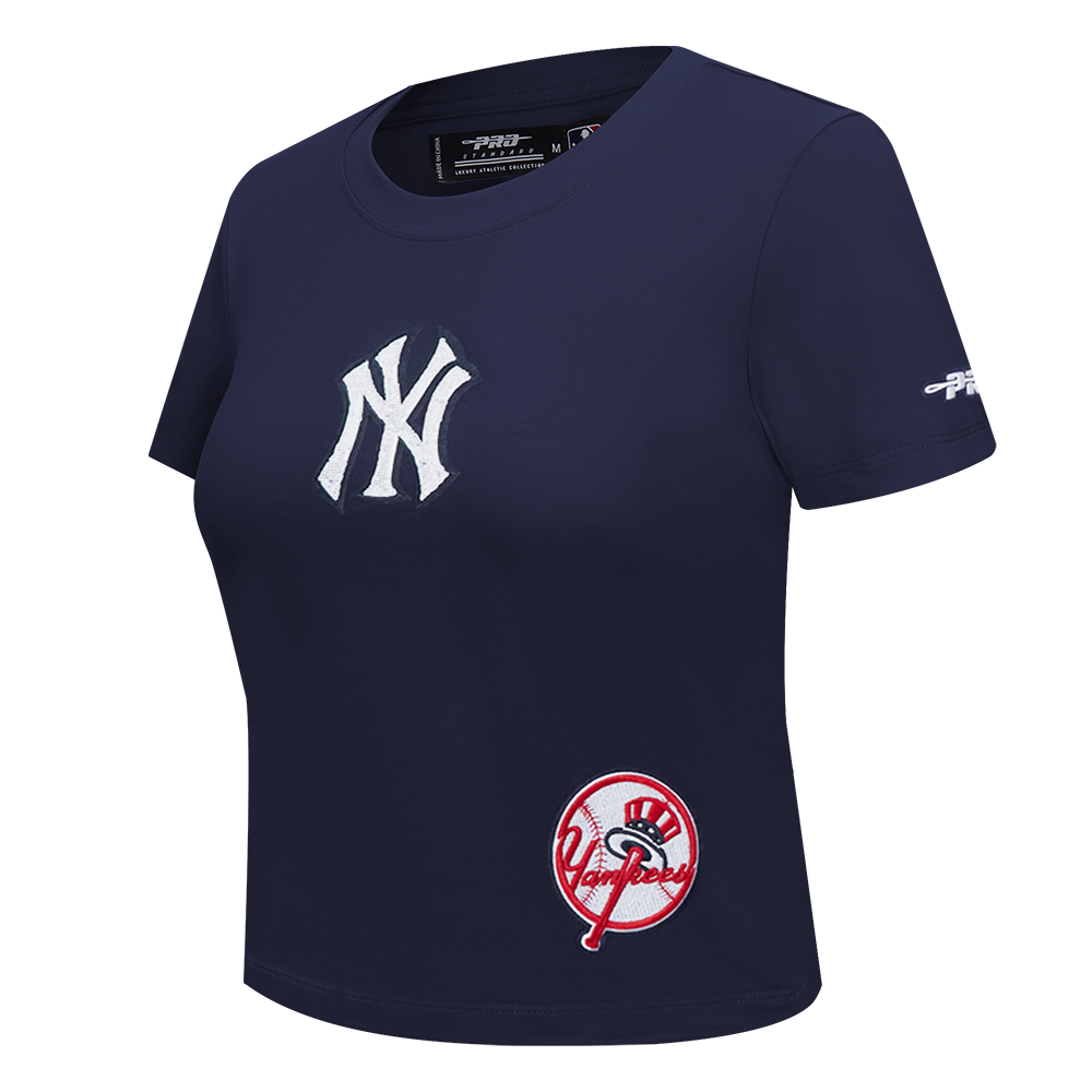 MLB NEW YORK YANKEES GAME DAY CLASSICS WOMEN'S SINGLE JERSEY BABY DOLL TOP (MIDNIGHT NAVY)