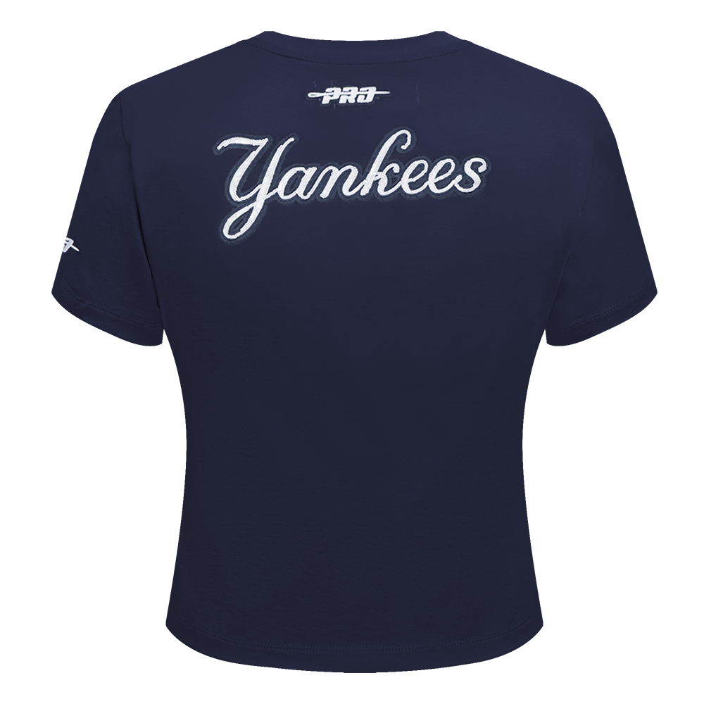 MLB NEW YORK YANKEES GAME DAY CLASSICS WOMEN'S SINGLE JERSEY BABY DOLL TOP (MIDNIGHT NAVY)