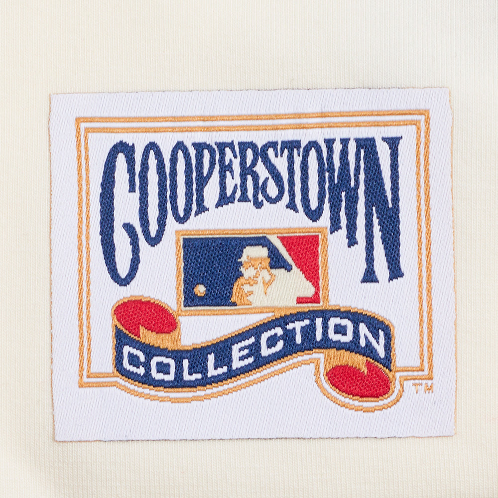 MLB NEW YORK YANKEES RETRO CASCADE WOMEN'S RINGER TOP (EGGSHELL/ MIDNIGHT NAVY)