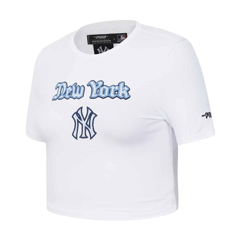 MLB NEW YORK YANKEES COUNTRY CLUB WOMEN'S MIDRIFF TOP (WHITE)