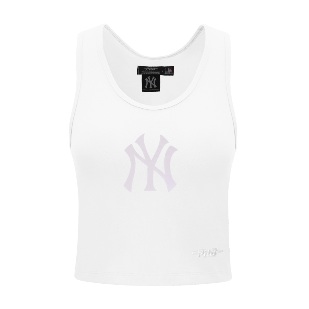 MLB NEW YORK YANKEES HOLOGRAM WOMEN'S FITTED RACERBACK (WHITE)