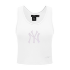 MLB NEW YORK YANKEES HOLOGRAM WOMEN'S FITTED RACERBACK (WHITE)