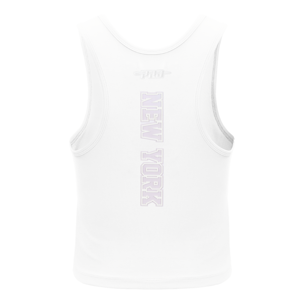 MLB NEW YORK YANKEES HOLOGRAM WOMEN'S FITTED RACERBACK (WHITE)