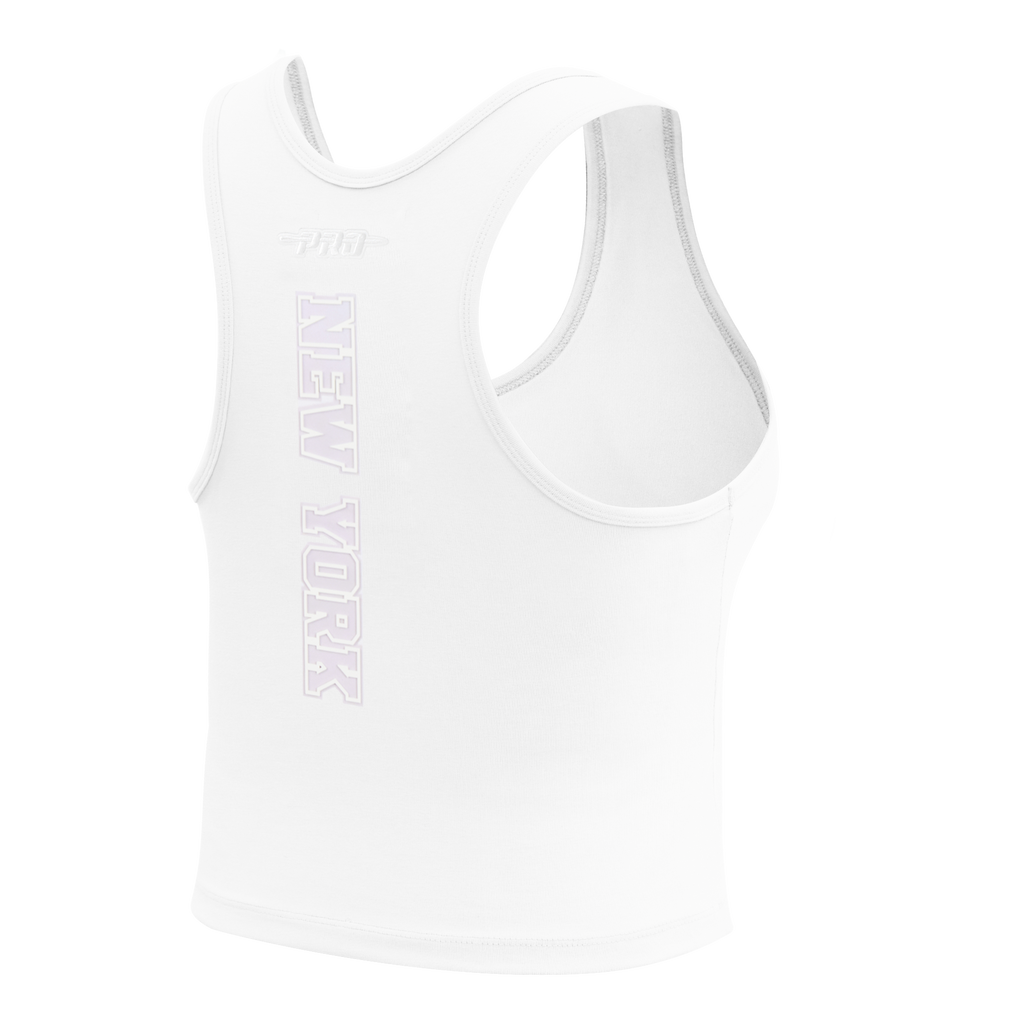 MLB NEW YORK YANKEES HOLOGRAM WOMEN'S FITTED RACERBACK (WHITE)