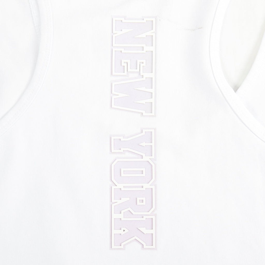 MLB NEW YORK YANKEES HOLOGRAM WOMEN'S FITTED RACERBACK (WHITE)