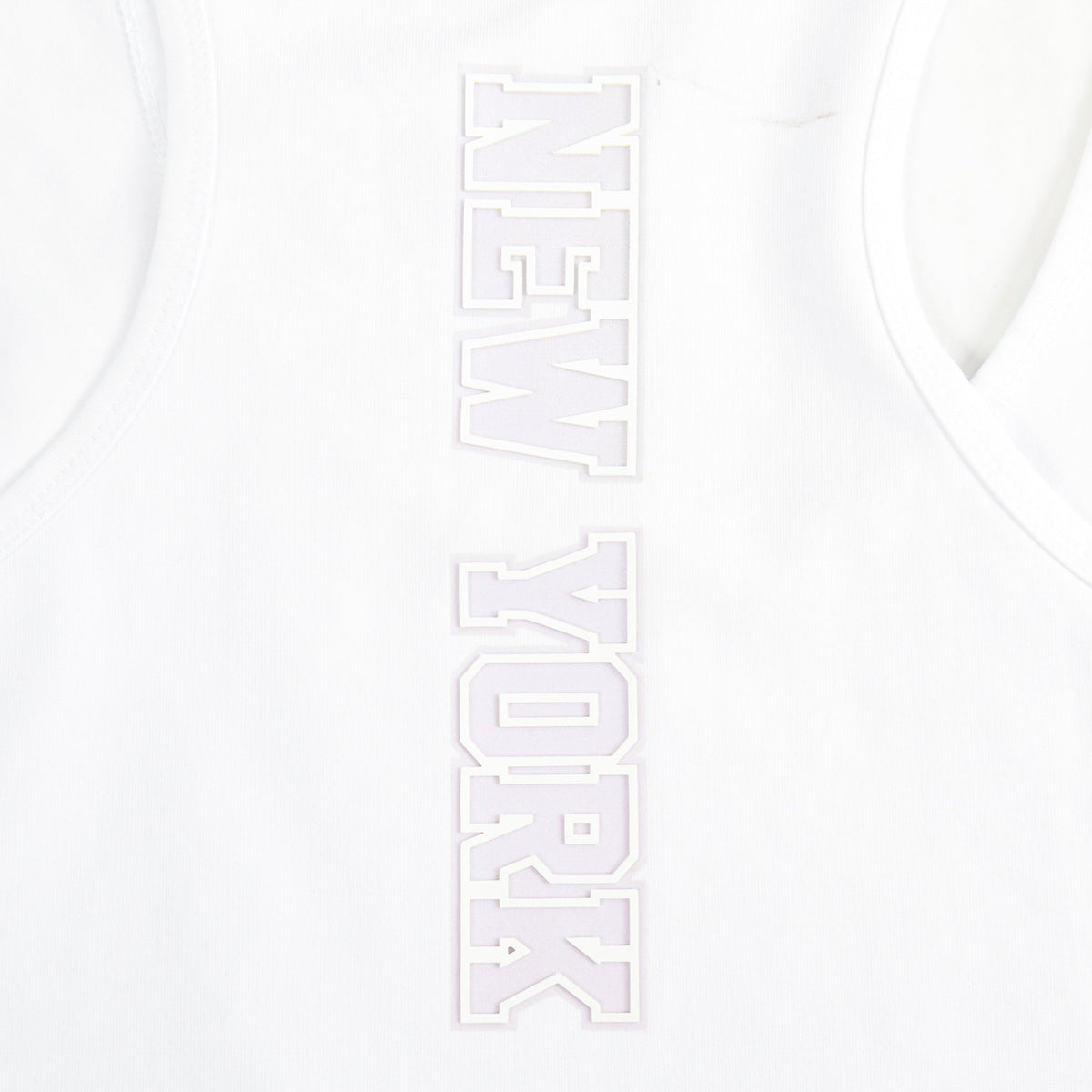 MLB NEW YORK YANKEES HOLOGRAM WOMEN'S FITTED RACERBACK (WHITE)