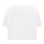 MLB NEW YORK YANKEES HOLOGRAM HAUT EN JERSEY SIMPLE À COUPE CARRÉE POUR FEMME (BLANC)