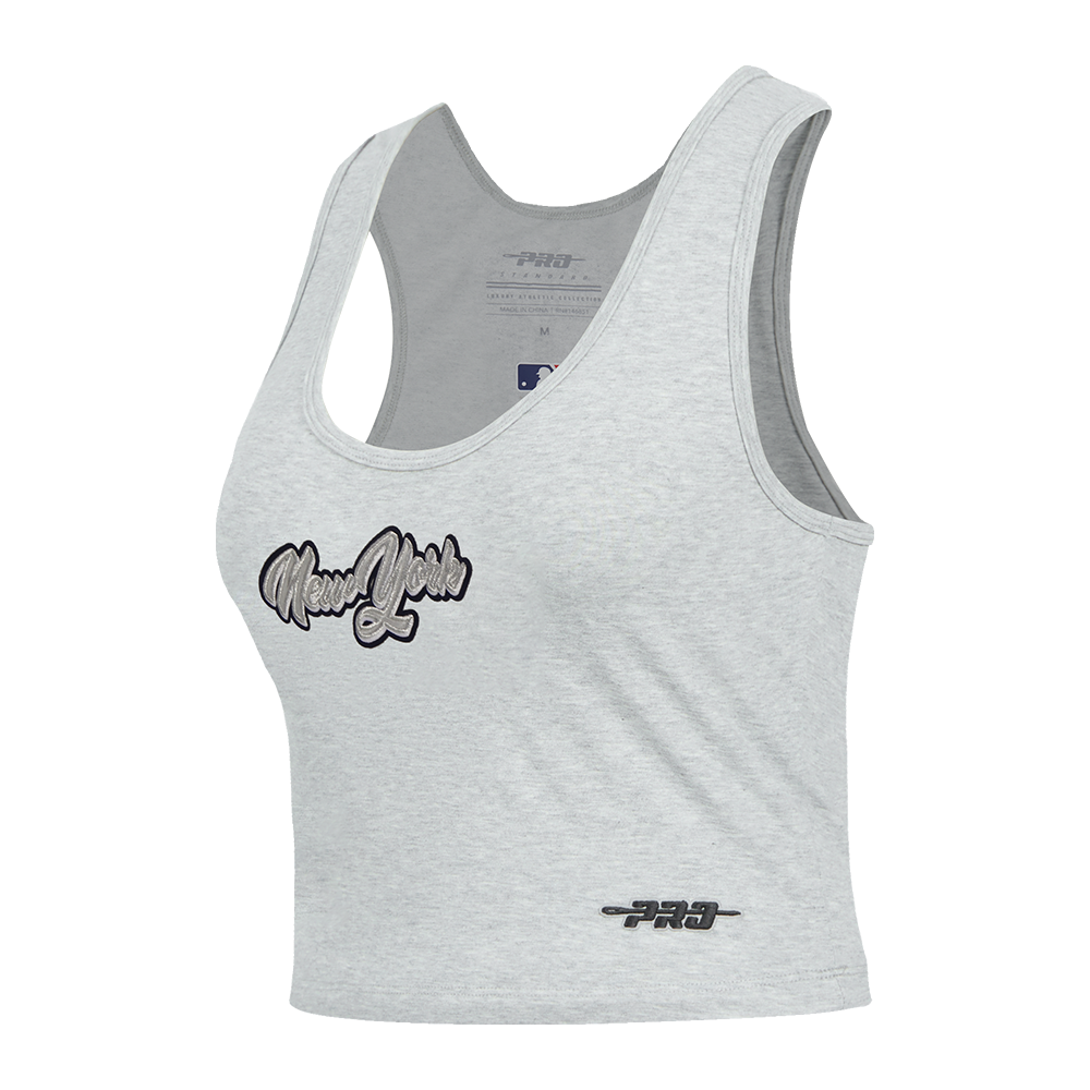 MLB NEW YORK YANKEES SHEER INFLUENCE WOMEN'S FITTED RACERBACK (HEATHER GREY)