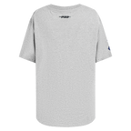 MLB NEW YORK YANKEES SHEER INFLUENCE WOMEN'S BOYFRIEND TOP (HEATHER GREY)