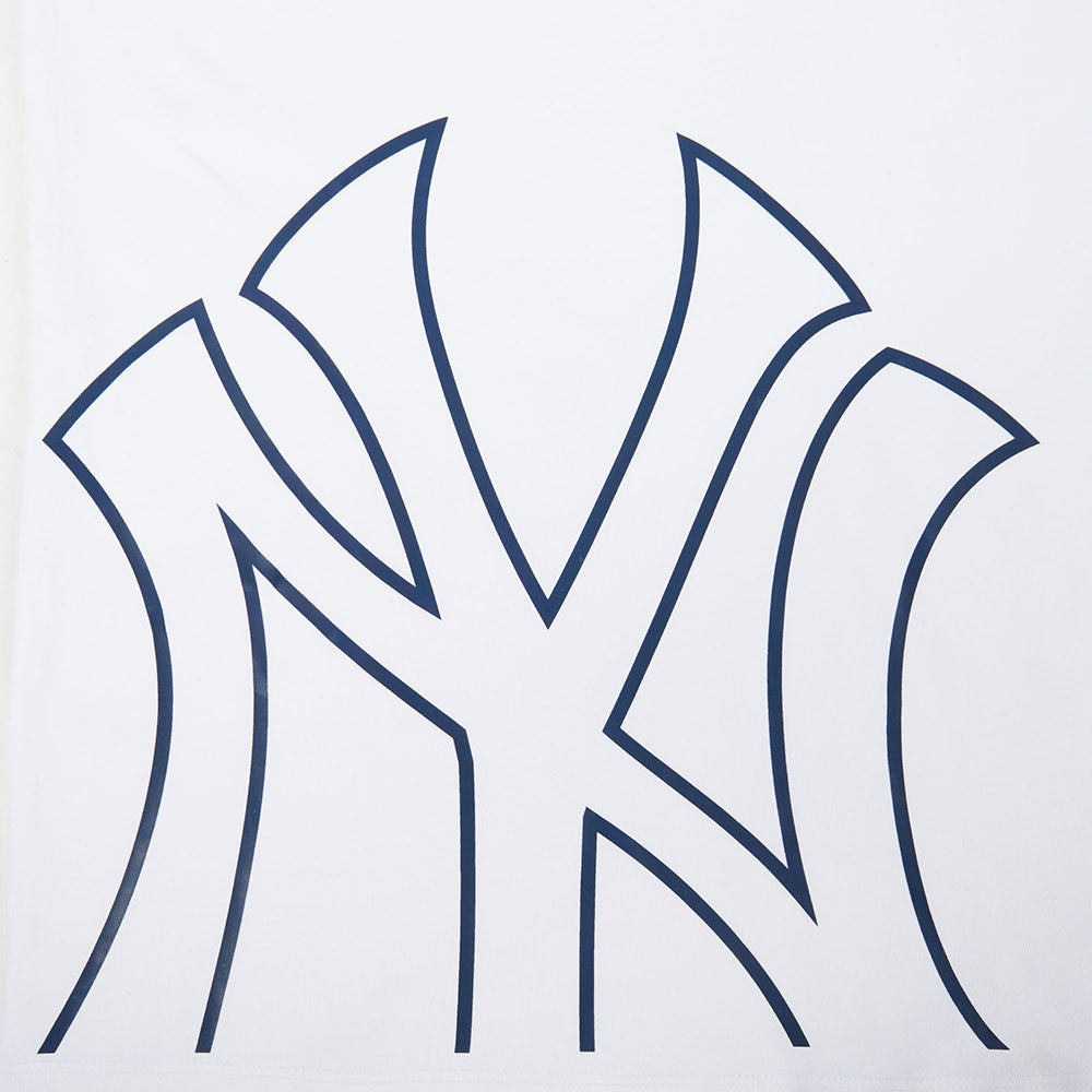 MLB NEW YORK YANKEES SHEER INFLUENCE WOMEN'S BOYFRIEND TOP (WHITE)