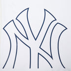 MLB NEW YORK YANKEES SHEER INFLUENCE WOMEN'S BOYFRIEND TOP (WHITE)