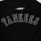 MLB NEW YORK YANKEES REBEL ATHLETICS T-SHIRT BABY DOLL POUR FEMME (NOIR)