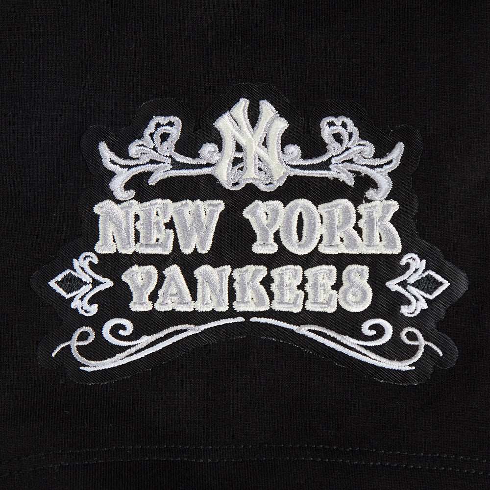 MLB NEW YORK YANKEES REBEL ATHLETICS T-SHIRT BABY DOLL POUR FEMME (NOIR)
