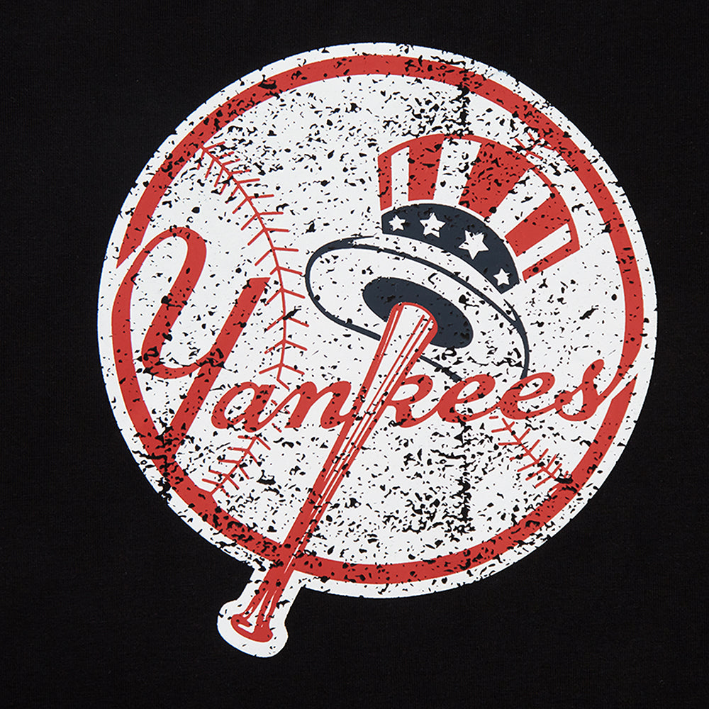 MLB NEW YORK YANKEES REBEL ATHLETICS T-SHIRT BABY DOLL POUR FEMME (NOIR)