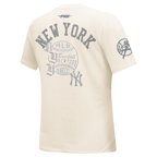 MLB NEW YORK YANKEES STREET TEAM WOMEN'S SJ SLIM FIT TOP (EGGSHELL)