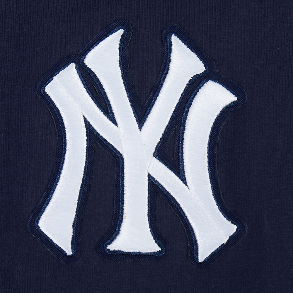 MLB NEW YORK YANKEES WINGSPAN T-SHIRT EN JERSEY SIMPLE À COUPE CARRÉE POUR FEMME (MARINE MINUIT)