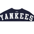MLB NEW YORK YANKEES WINGSPAN T-SHIRT EN JERSEY SIMPLE À COUPE CARRÉE POUR FEMME (MARINE MINUIT)