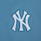 MLB NEW YORK YANKEES WINGSPAN T-SHIRT EN JERSEY SIMPLE À COUPE CARRÉE POUR FEMME (BLEU ACIER)