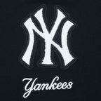 MLB NEW YORK YANKEES CLASSIC CHENILLE HAUT EN JERSEY SIMPLE À COUPE CARRÉE POUR FEMME (NOIR)