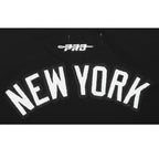 MLB NEW YORK YANKEES CLASSIC CHENILLE HAUT EN JERSEY SIMPLE À COUPE CARRÉE POUR FEMME (NOIR)