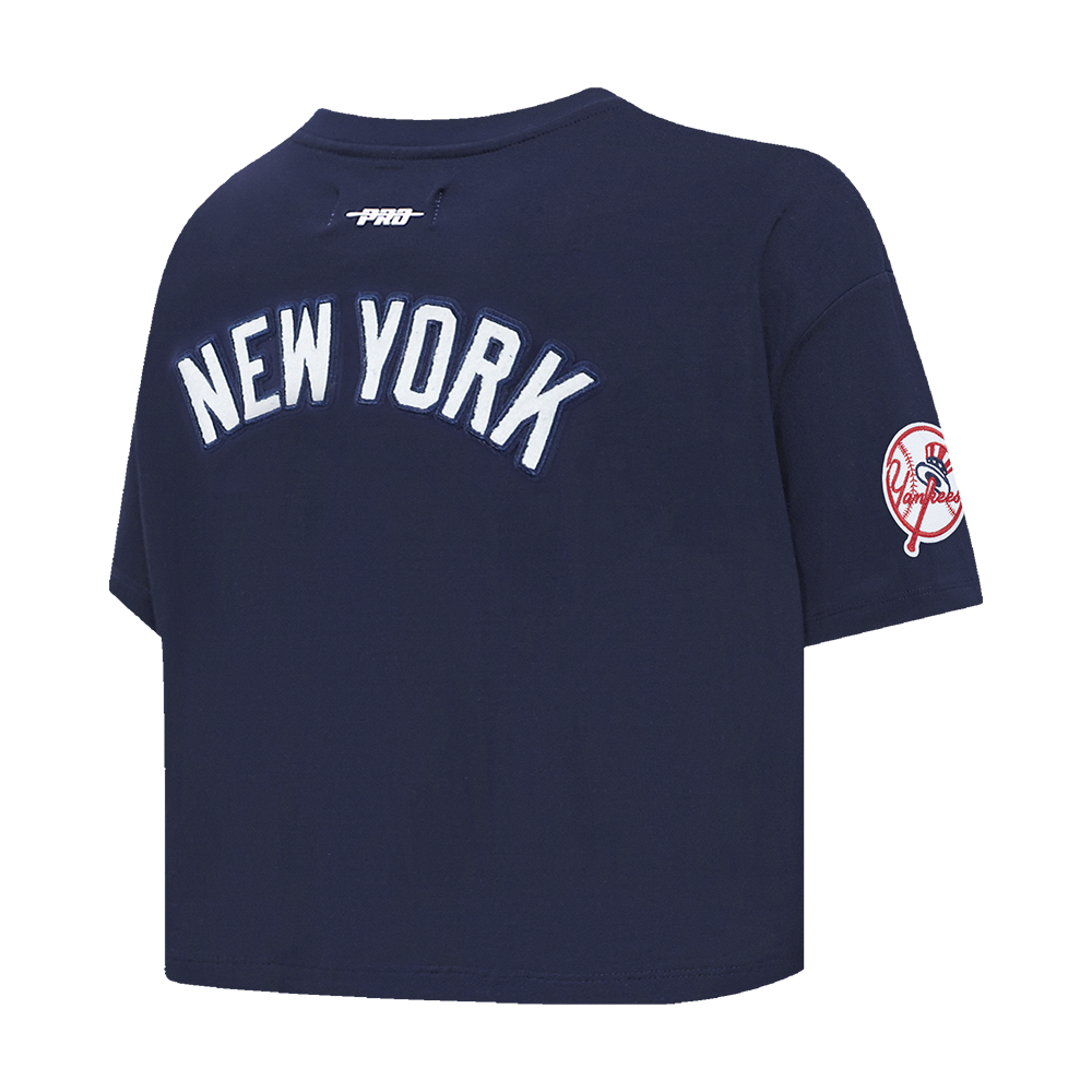 MLB NEW YORK YANKEES CLASSIC CHENILLE WOMEN'S SJ BOXY TOP (MIDNIGHT NAVY)