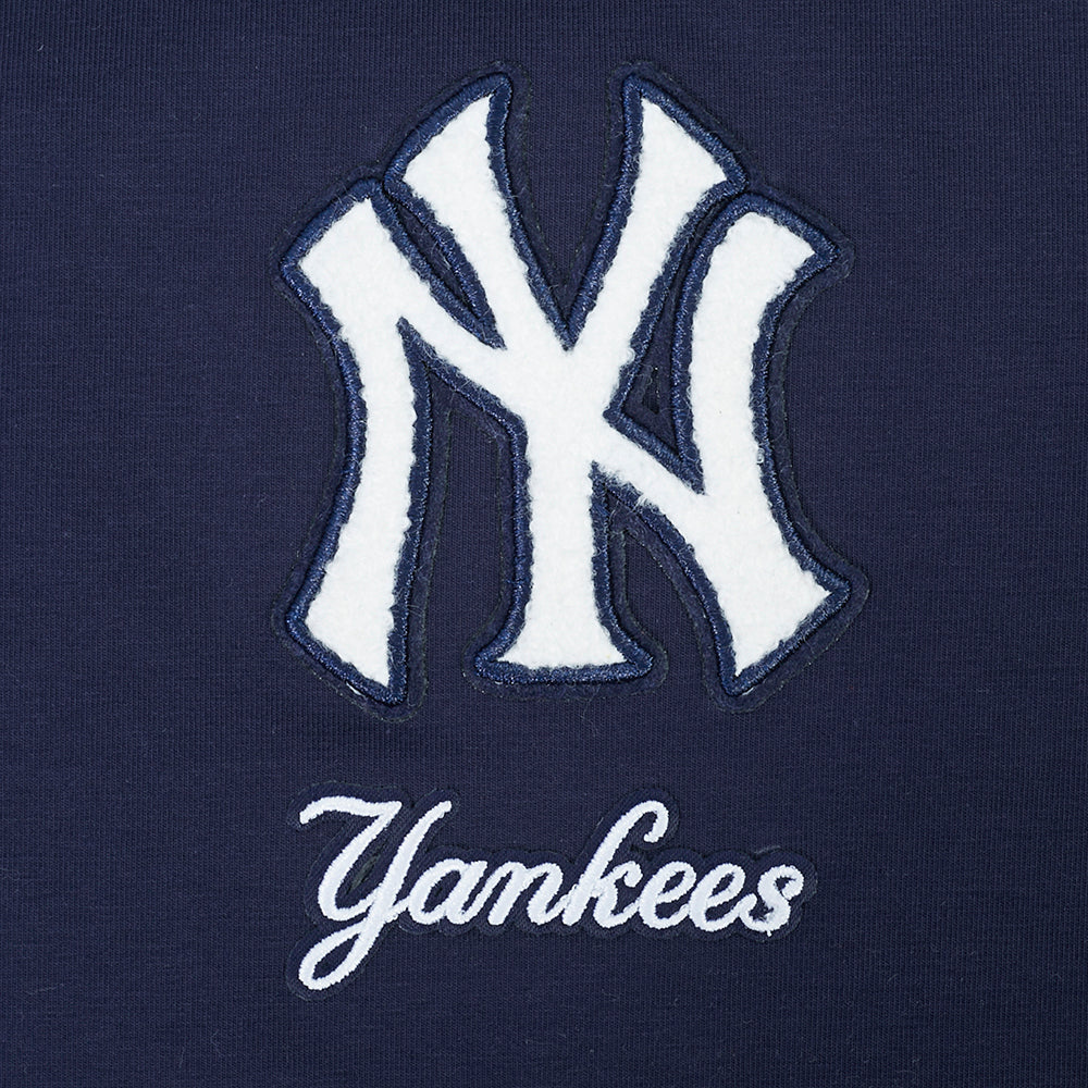 MLB NEW YORK YANKEES CLASSIC CHENILLE WOMEN'S SJ BOXY TOP (MIDNIGHT NAVY)