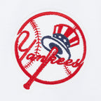 MLB NEW YORK YANKEES CLASSIC CHENILLE WOMEN'S SJ BOXY TOP (WHITE)