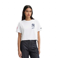 MLB NEW YORK YANKEES CLASSIC CHENILLE WOMEN'S SJ BOXY TOP (WHITE)