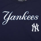 MLB NEW YORK YANKEES CLASSIC CHENILLE HAUT EN JERSEY SIMPLE À COUPE AJUSTÉE POUR FEMME (MARINE MINUIT)
