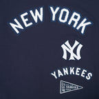 MLB NEW YORK YANKEES RETRO CLASSIC HAUT EN JERSEY SIMPLE À COUPE CARRÉE POUR FEMME (MARINE MINUIT)
