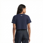 MLB NEW YORK YANKEES RETRO CLASSIC HAUT EN JERSEY SIMPLE À COUPE CARRÉE POUR FEMME (MARINE MINUIT)