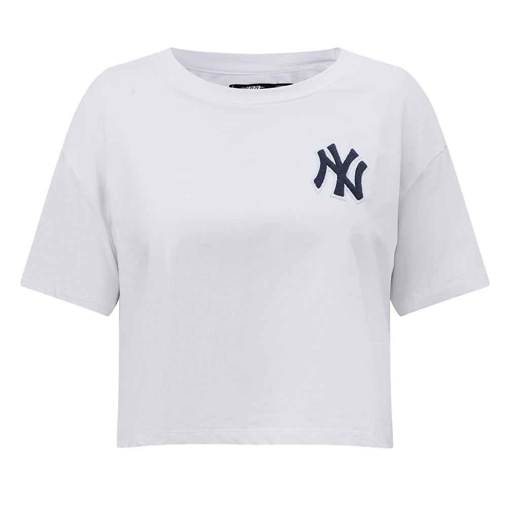 MLB NEW YORK YANKEES CLASSIC WOMEN'S BOXY TOP (WHITE)