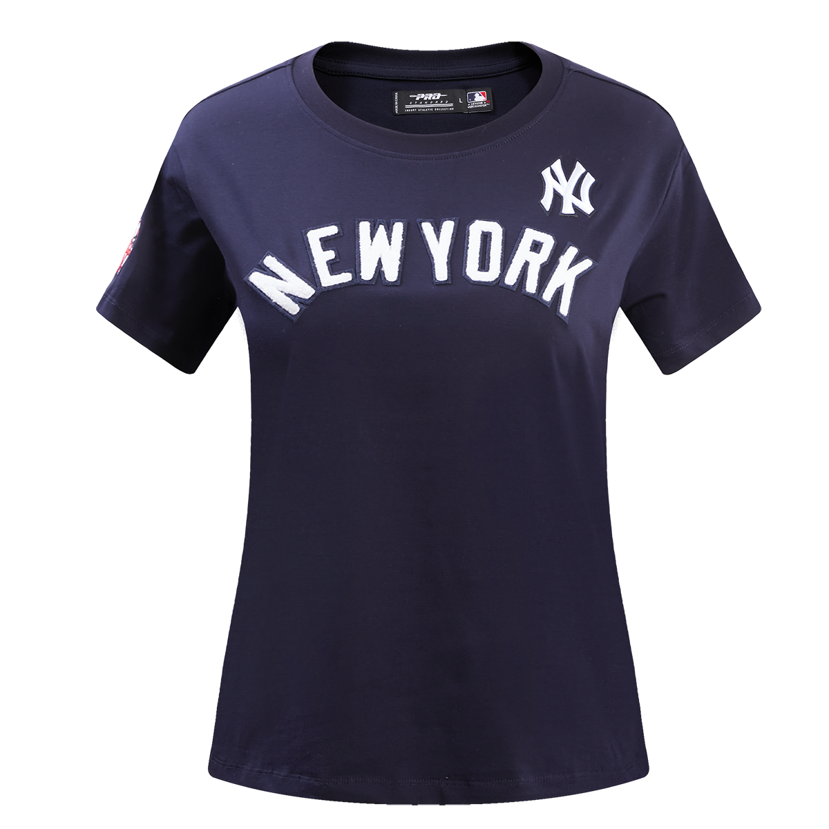 MLB NEW YORK YANKEES CLASSIC HAUT AJUSTÉ EN JERSEY SIMPLE À MANCHES COURTES POUR FEMME (MARINE MINUIT)