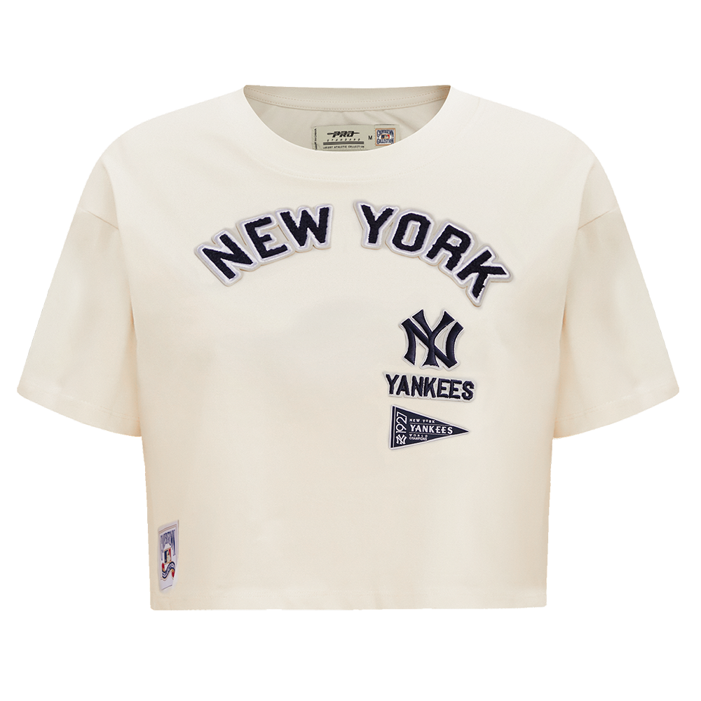 MLB NEW YORK YANKEES RETRO CLASSIC HAUT À COUPE CARRÉE POUR FEMME (COQUILLE D'ŒUF)