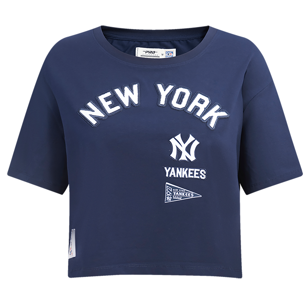 MLB NEW YORK YANKEES RETRO CLASSIC WOMEN'S BOXY TOP (MIDNIGHT NAVY)