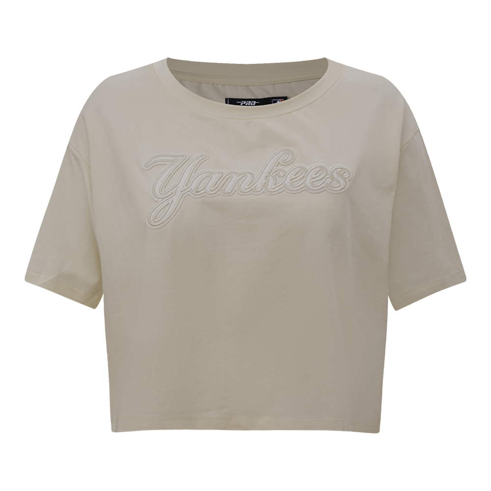 MLB NEW YORK YANKEES NEUTRAL HAUT À COUPE CARRÉE POUR FEMME (TAUPE)