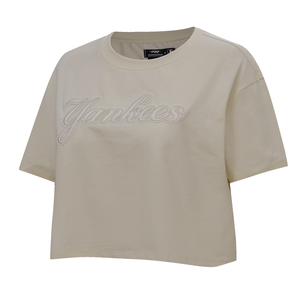 MLB NEW YORK YANKEES NEUTRAL HAUT À COUPE CARRÉE POUR FEMME (TAUPE)