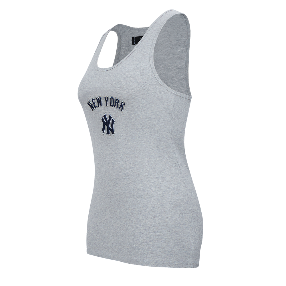 MLB NEW YORK YANKEES CLASSIC WOMEN'S RELAXED FIT RACERBACK (HEATHER GREY)
