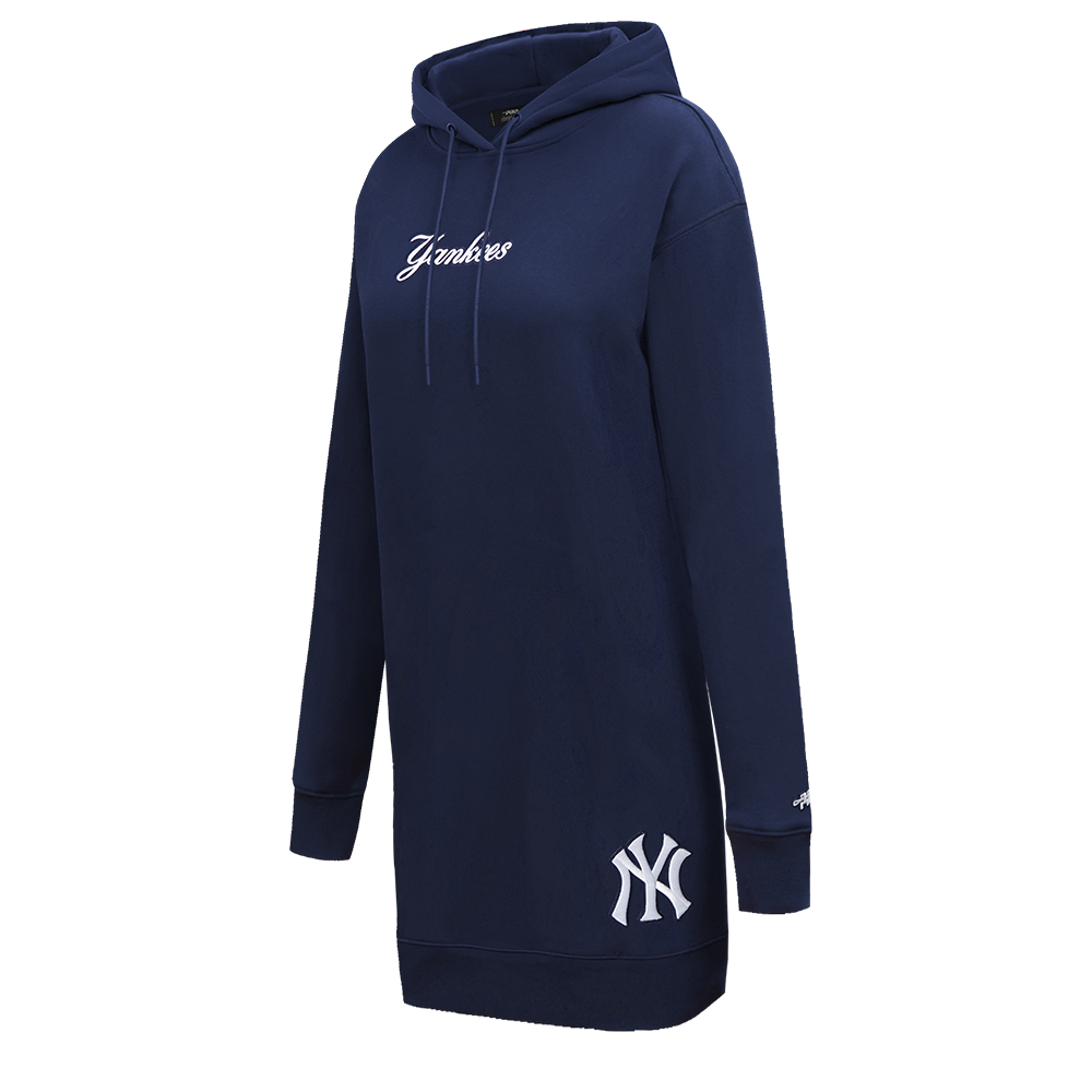 MLB NEW YORK YANKEES WINGSPAN WOMEN'S FLC HOODIE DRESS (MIDNIGHT NAVY)